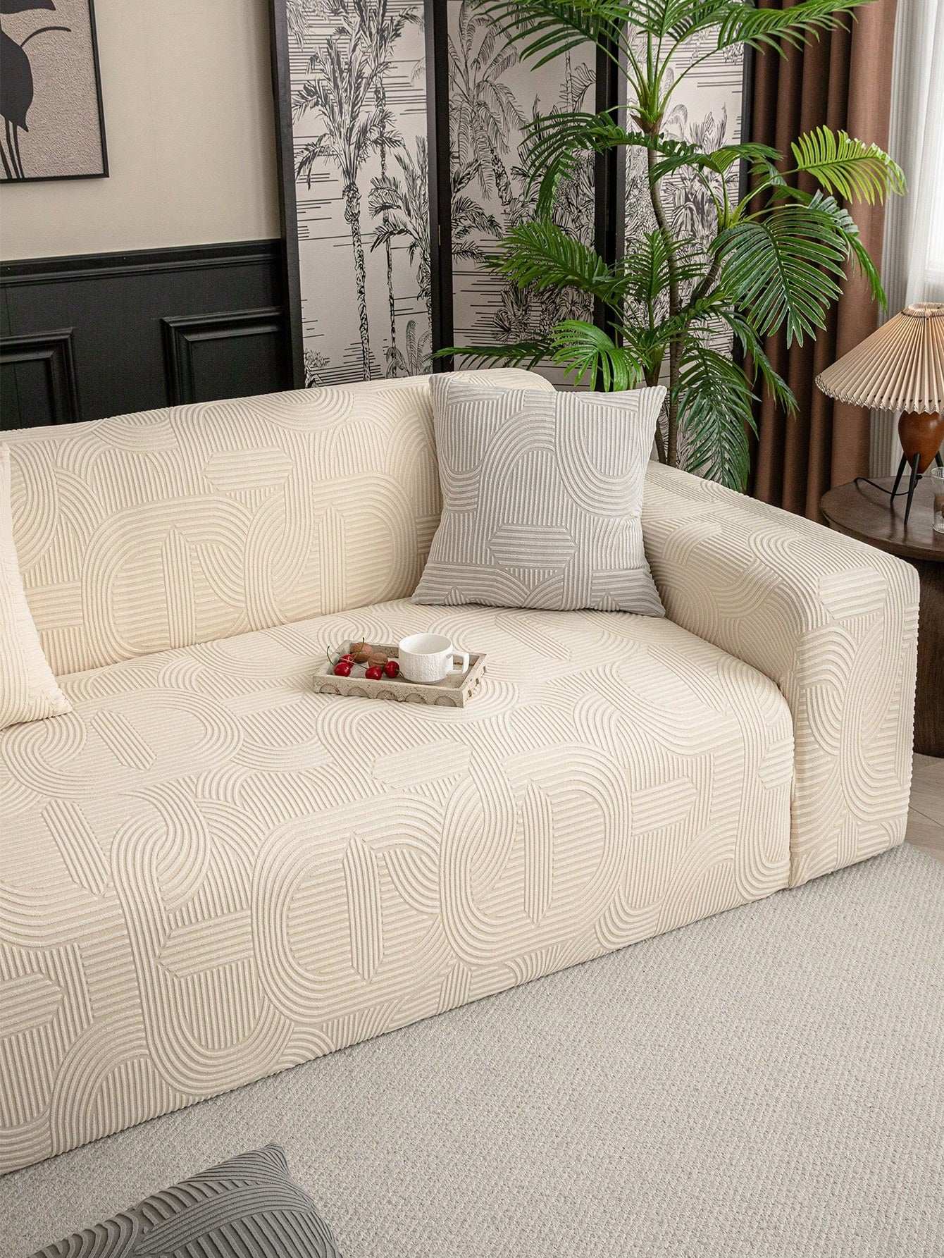 1Pc Solid Color Elastic Sofa Cover, Suitable for Spring, Summer, Autumn, Winter, Pet-Friendly, Anti-Slip, Anti-Dirty, for Living Room, Bedroom, Office, 1-Seat, 2-Seat, 3-Seat, 4-Seat