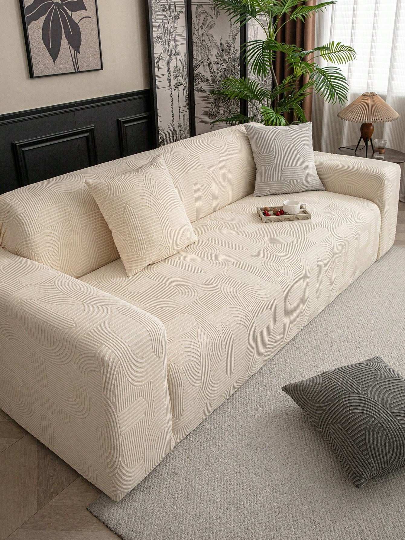 1Pc Solid Color Elastic Sofa Cover, Suitable for Spring, Summer, Autumn, Winter, Pet-Friendly, Anti-Slip, Anti-Dirty, for Living Room, Bedroom, Office, 1-Seat, 2-Seat, 3-Seat, 4-Seat