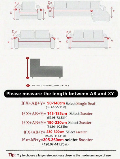 1Pc Solid Color Elastic Sofa Cover, Suitable for Spring, Summer, Autumn, Winter, Pet-Friendly, Anti-Slip, Anti-Dirty, for Living Room, Bedroom, Office, 1-Seat, 2-Seat, 3-Seat, 4-Seat