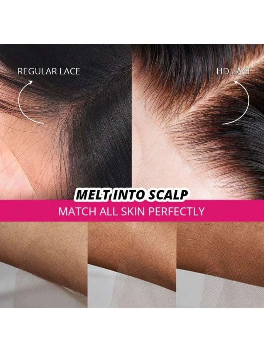 40 50 Inch 250% Density Put on and Go Glueless Wigs 13X4 13X6 HD Transparent Bone Straight Lace Front Wigs Human Hair Pre Plucked Pre Cut All Ready Glueless Ear to Ear Lace Front Wigs Human Hair for Women Wear and Go Glueless Wig for Beginner Human Affordable Wear & Go Wigs