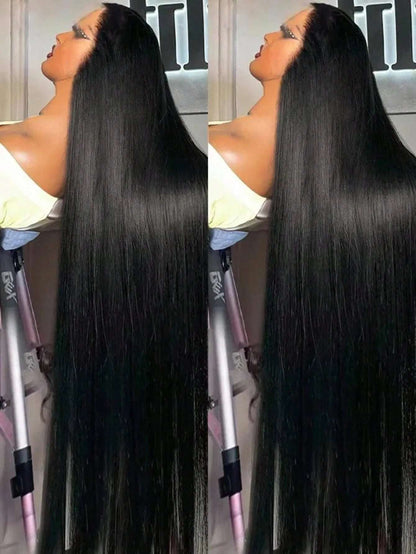 40 50 Inch 250% Density Put on and Go Glueless Wigs 13X4 13X6 HD Transparent Bone Straight Lace Front Wigs Human Hair Pre Plucked Pre Cut All Ready Glueless Ear to Ear Lace Front Wigs Human Hair for Women Wear and Go Glueless Wig for Beginner Human Affordable Wear & Go Wigs