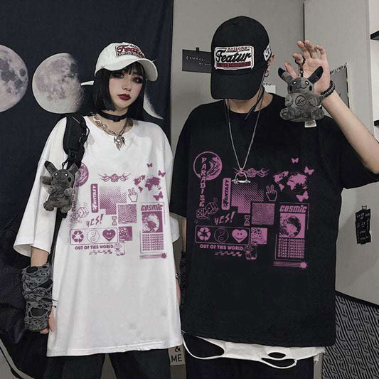 Comics Men's And Women's Street Wear Casual Short Sleeves