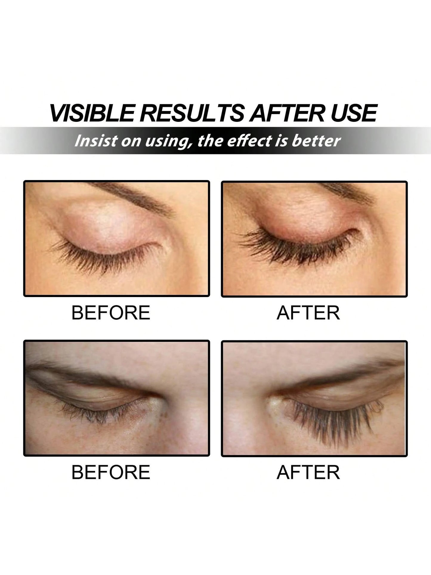EELHOE Eyelash Growth Serum - Promotes Eyelash Growth, Helps Create Thicker, Longer, Darker Eyelashes and Brows,Mascara Natural Length, Jet-Black Thick Curl Lashes, Waterproof and Non-Smudge-Free Long-Lasting Mascara
