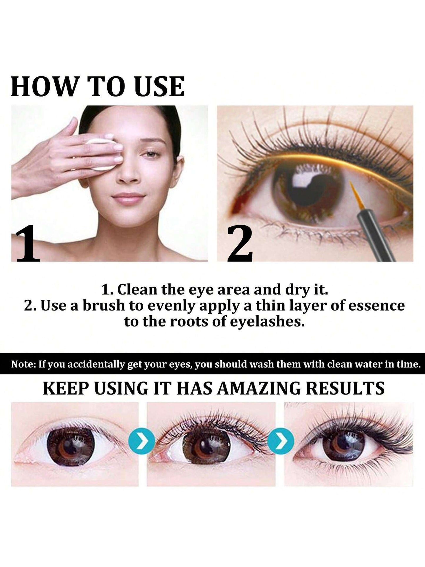 EELHOE Eyelash Growth Serum - Promotes Eyelash Growth, Helps Create Thicker, Longer, Darker Eyelashes and Brows,Mascara Natural Length, Jet-Black Thick Curl Lashes, Waterproof and Non-Smudge-Free Long-Lasting Mascara