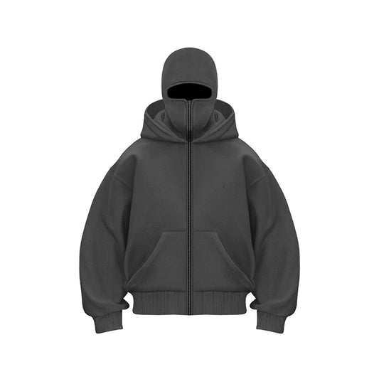 Double Hood Fleece-Lined Sweater